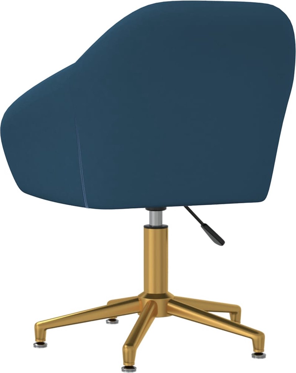 Vidaxl Eetkamerstoelen Draaibaar 2 St Fluweel - Blauw