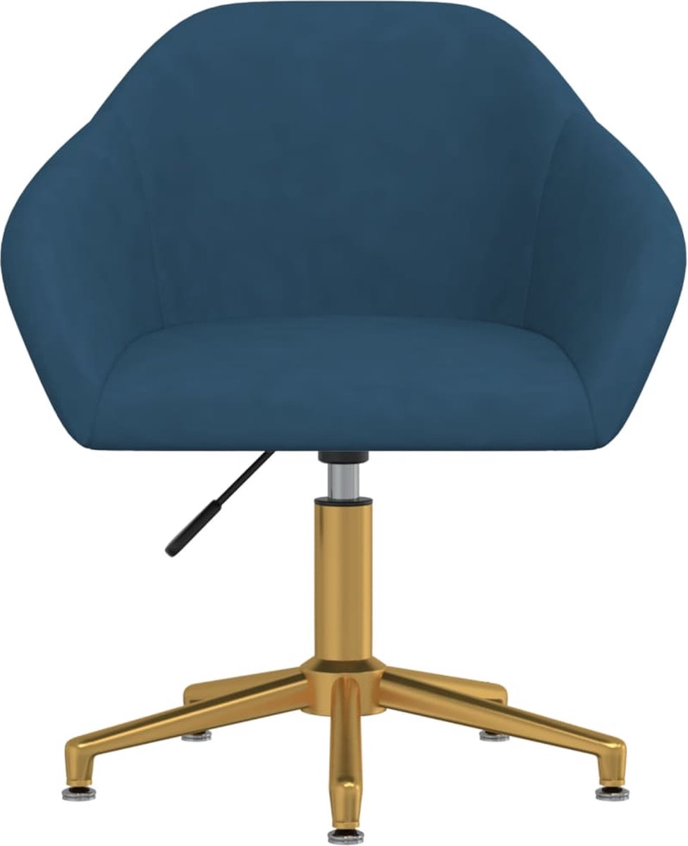 Vidaxl Eetkamerstoelen Draaibaar 2 St Fluweel - Blauw