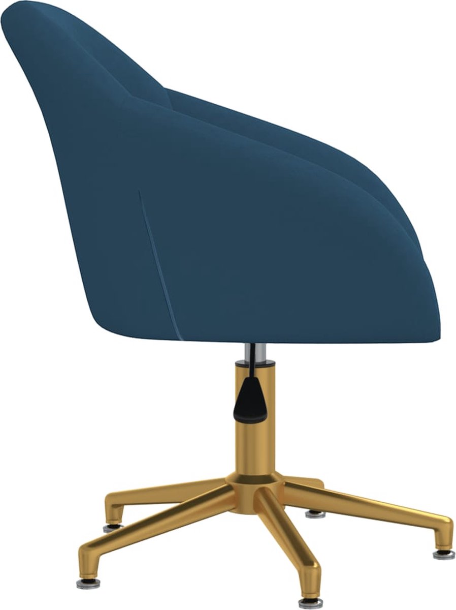 Vidaxl Eetkamerstoelen Draaibaar 2 St Fluweel - Blauw