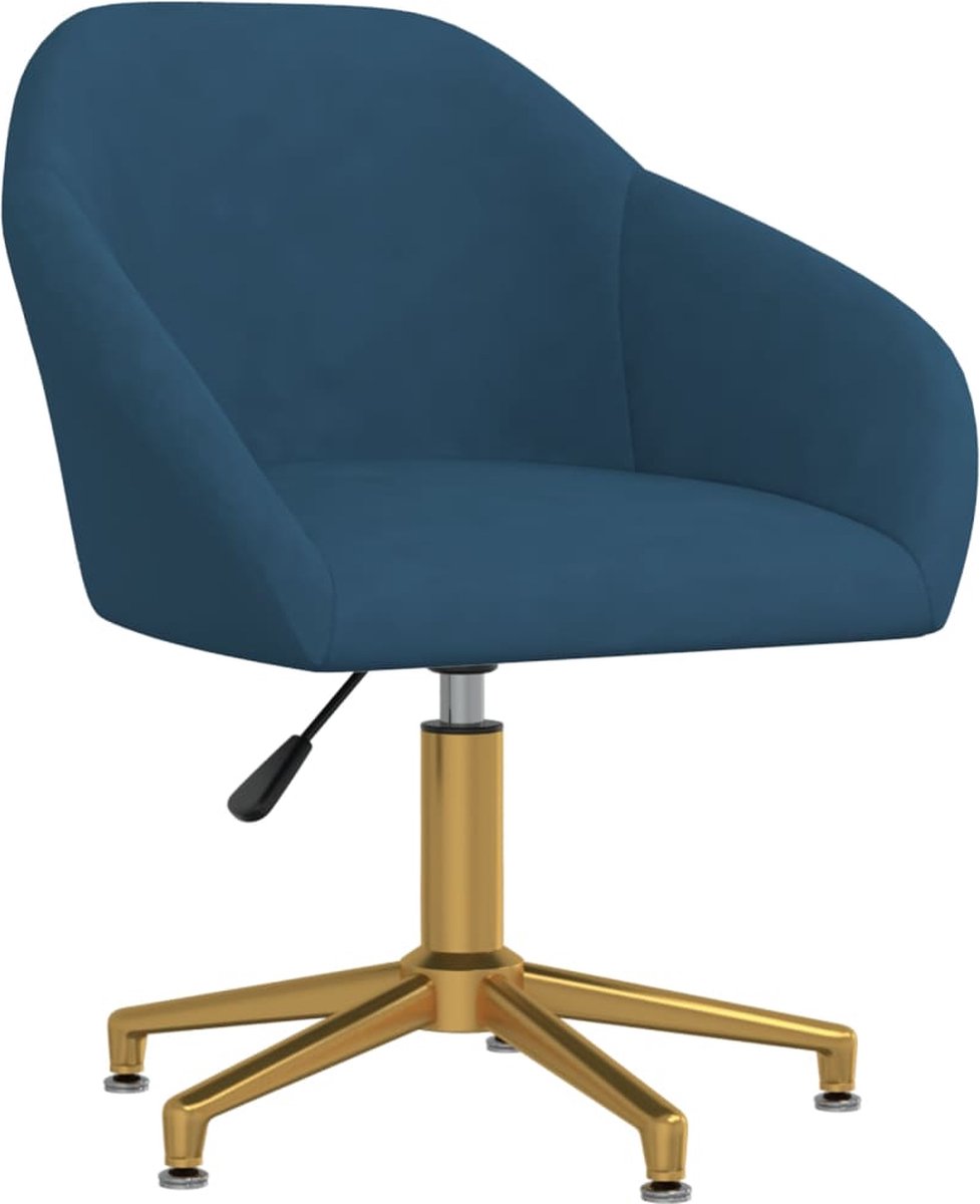 Vidaxl Eetkamerstoelen Draaibaar 2 St Fluweel - Blauw