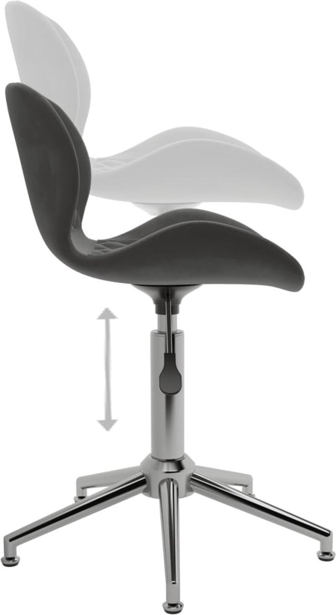 Vidaxl Eetkamerstoelen Draaibaar 2 St Fluweel Donker - Grijs