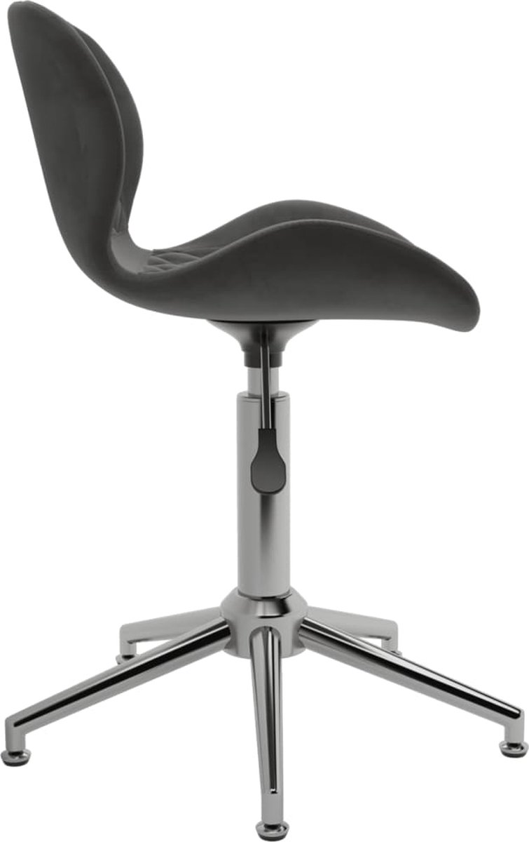 Vidaxl Eetkamerstoelen Draaibaar 2 St Fluweel Donker - Grijs