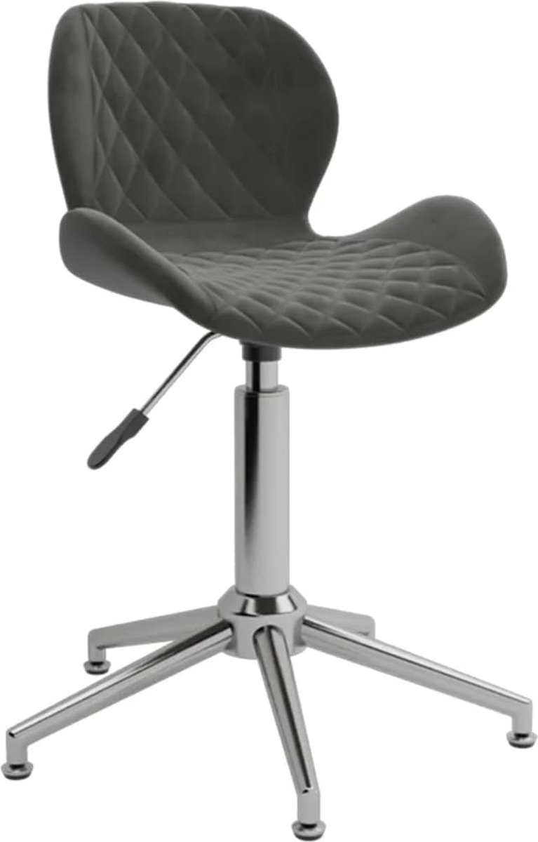 Vidaxl Eetkamerstoelen Draaibaar 2 St Fluweel Donker - Grijs