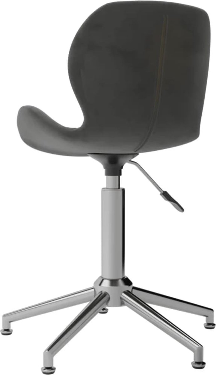 Vidaxl Eetkamerstoelen Draaibaar 2 St Fluweel Donker - Grijs