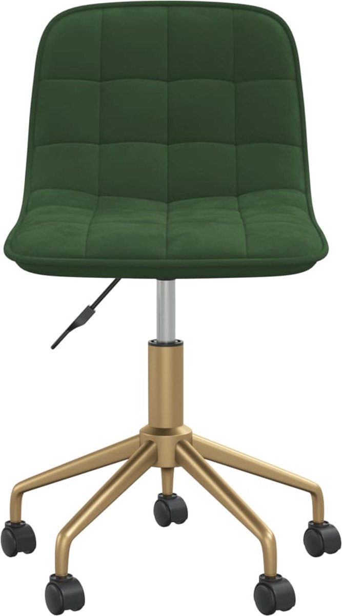 Vidaxl Eetkamerstoelen Draaibaar 2 St Fluweel Donker - Groen