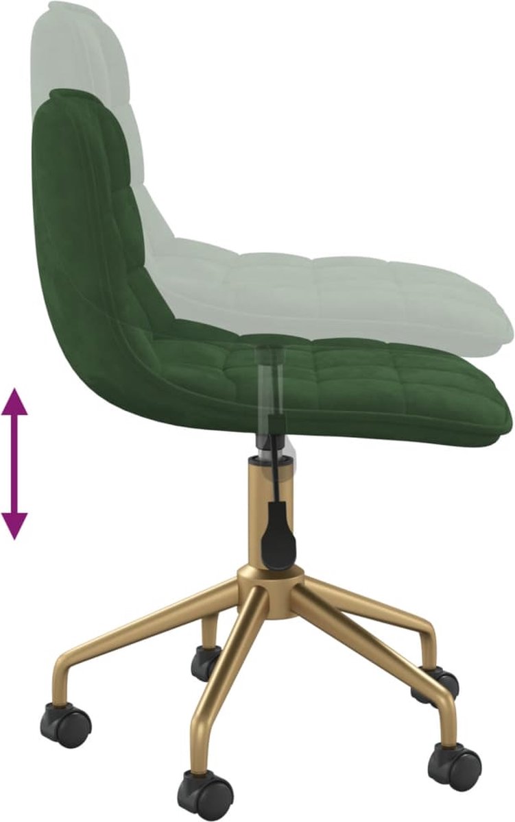 Vidaxl Eetkamerstoelen Draaibaar 2 St Fluweel Donker - Groen