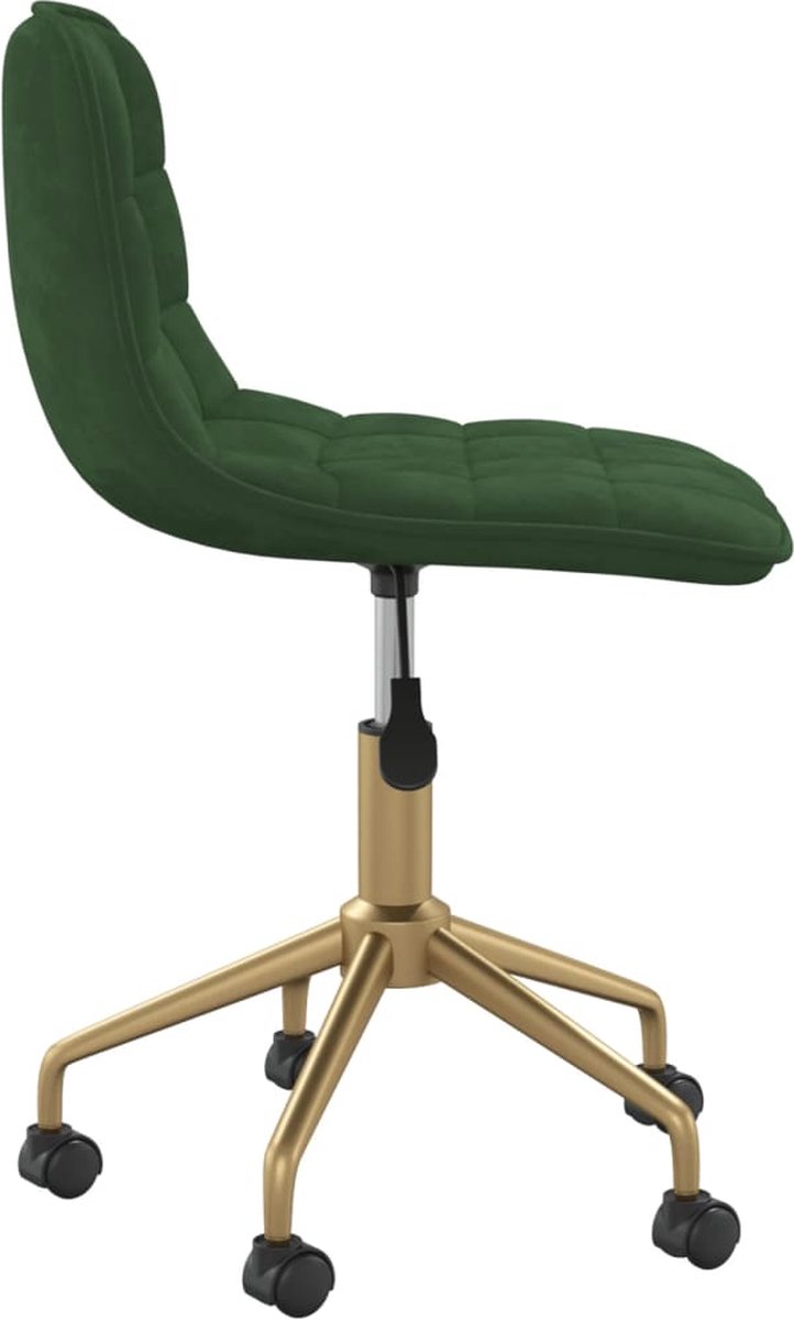 Vidaxl Eetkamerstoelen Draaibaar 2 St Fluweel Donker - Groen