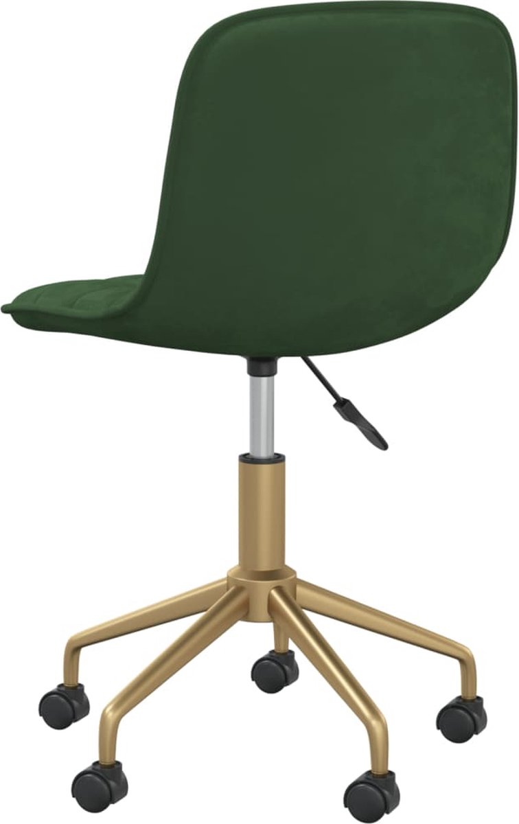 Vidaxl Eetkamerstoelen Draaibaar 2 St Fluweel Donker - Groen