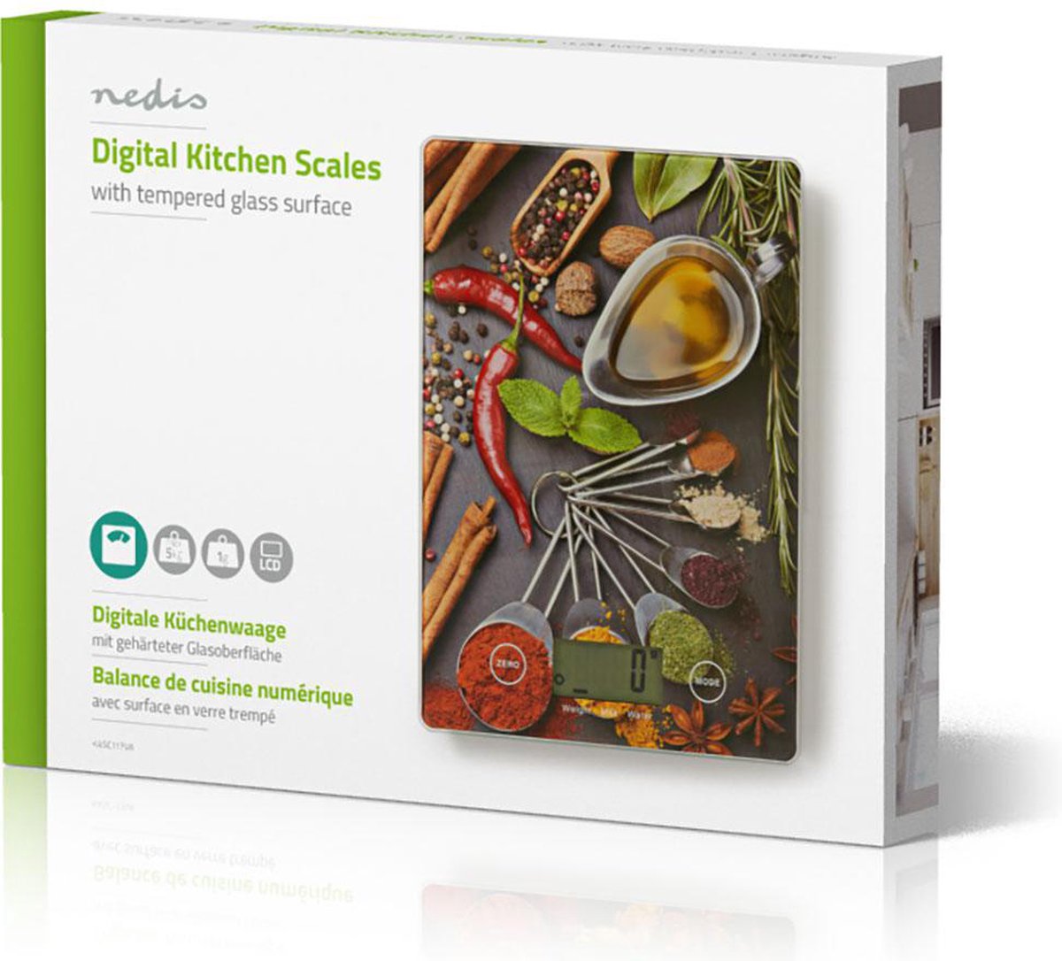 Nedis Keukenweegschaal - Kasc113va - Multicolour