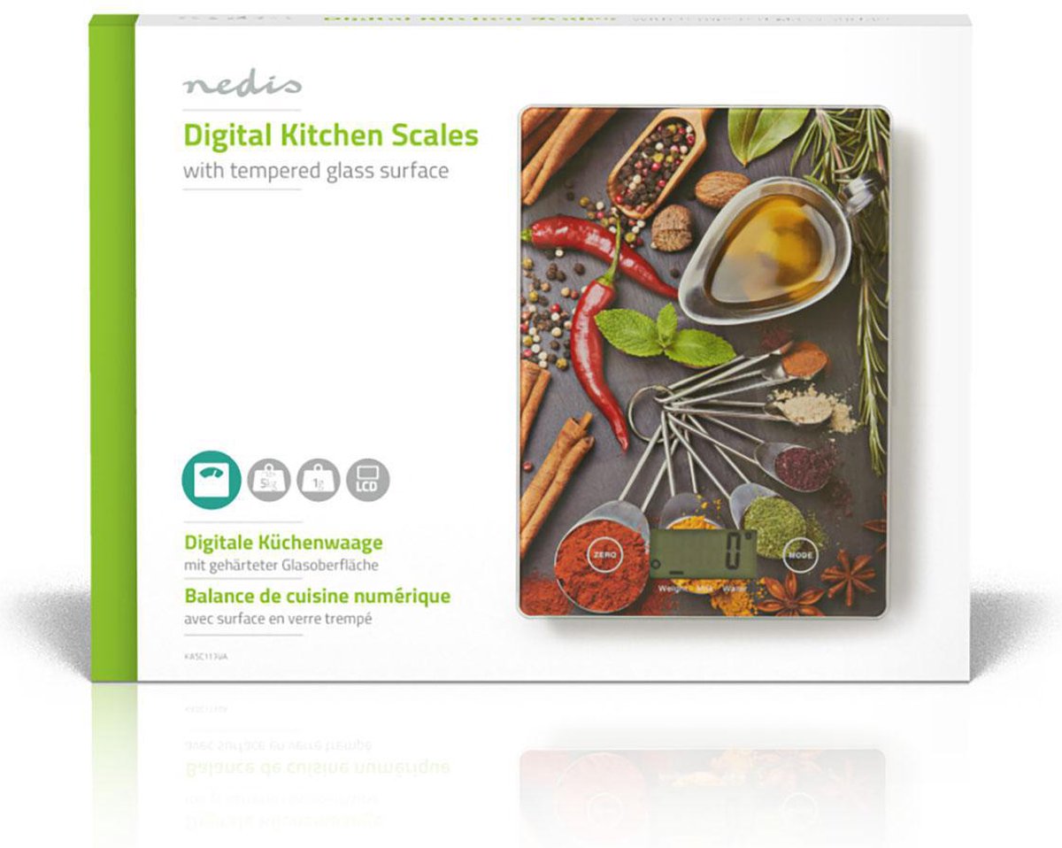 Nedis Keukenweegschaal - Kasc113va - Multicolour