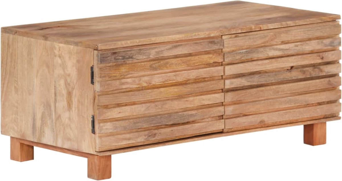 Vidaxl Salontafel 90x50x40 Cm Massief Mangohout - Bruin