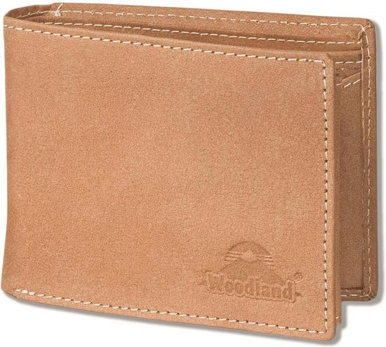 Woodland Heren Portemonnee Leer Billfold - Rfid Anti Skim - Cognac - Bruin