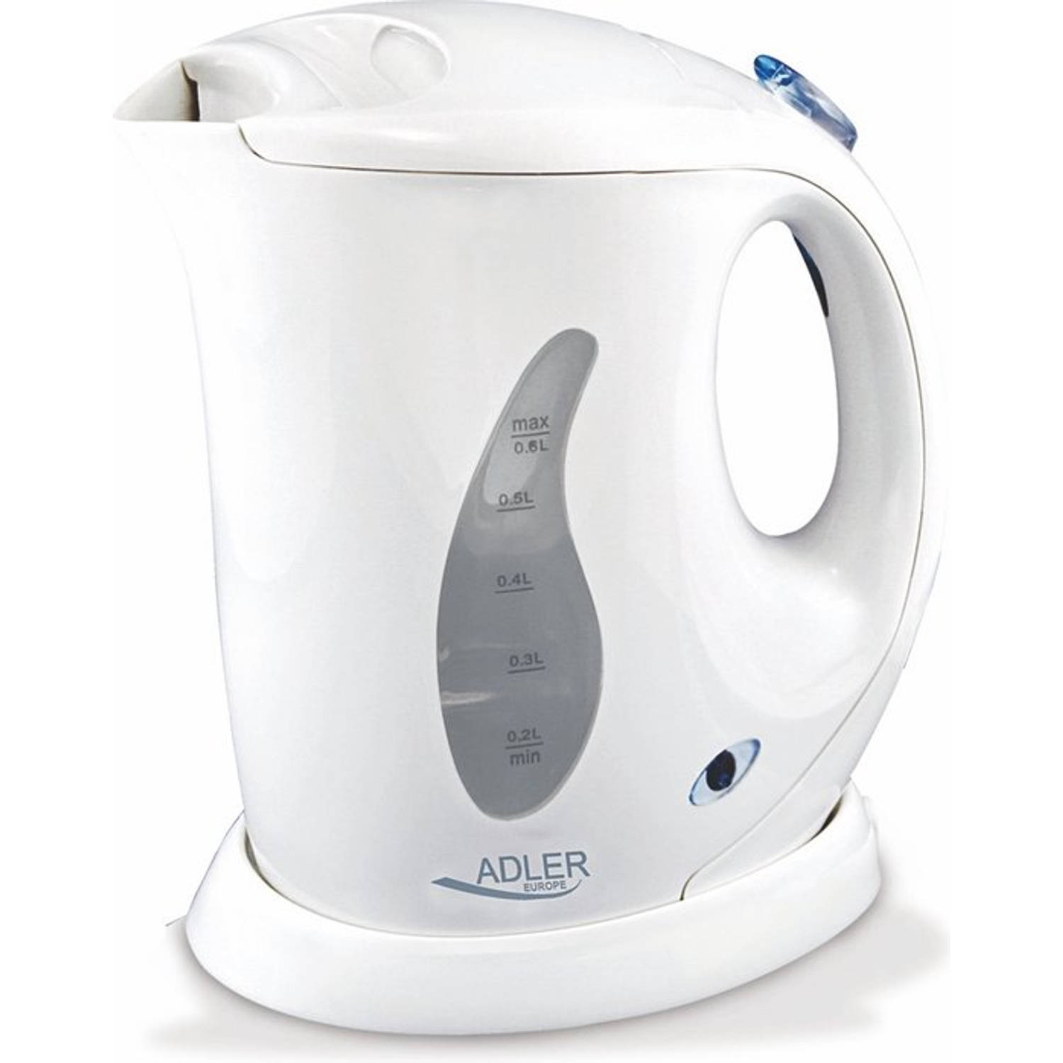 Adler Top Choice - Compacte Waterkoker - Wit - 0.6 Liter - Energiezuinig