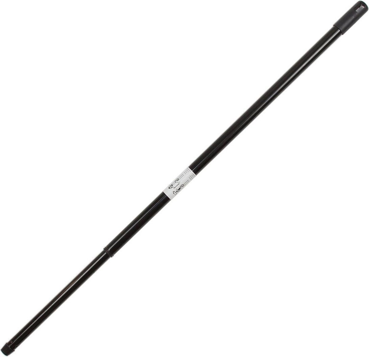 Kunststof Binnenbezem Synthetisch Inclusief Metalen Telescoopsteel Zwart 130 Cm - Bezem - Groen