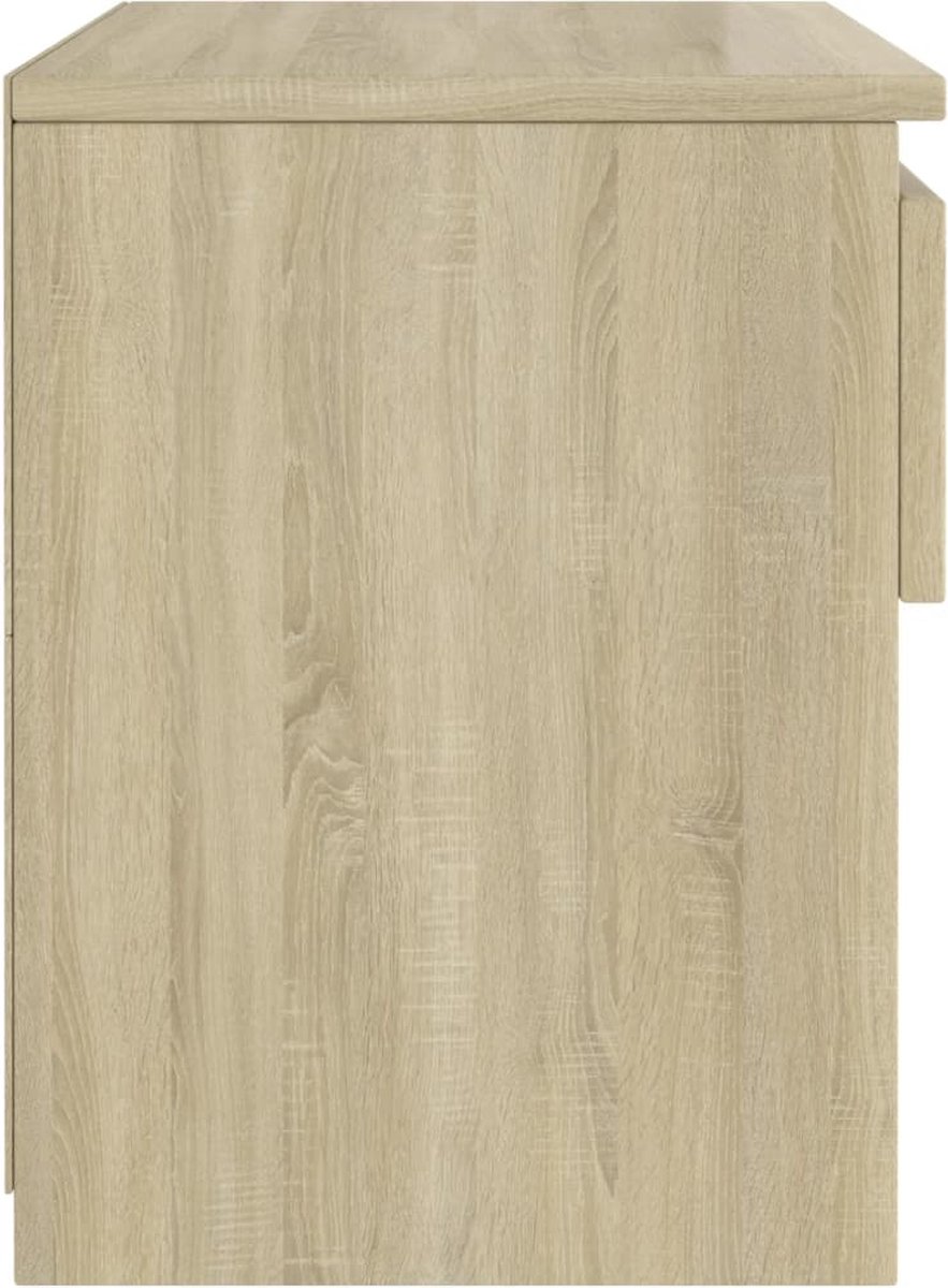 Vidaxl Nachtkastjes 2 St 40x30x39 Cm Spaanplaat Sonoma Eikenkleurig - Bruin