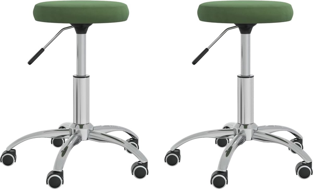 Vidaxl Eetkamerstoelen 2 St Fluweel Donker - Groen