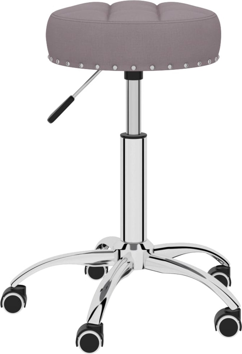 Vidaxl Eetkamerstoelen 2 St Draaibaar Stof Taupe