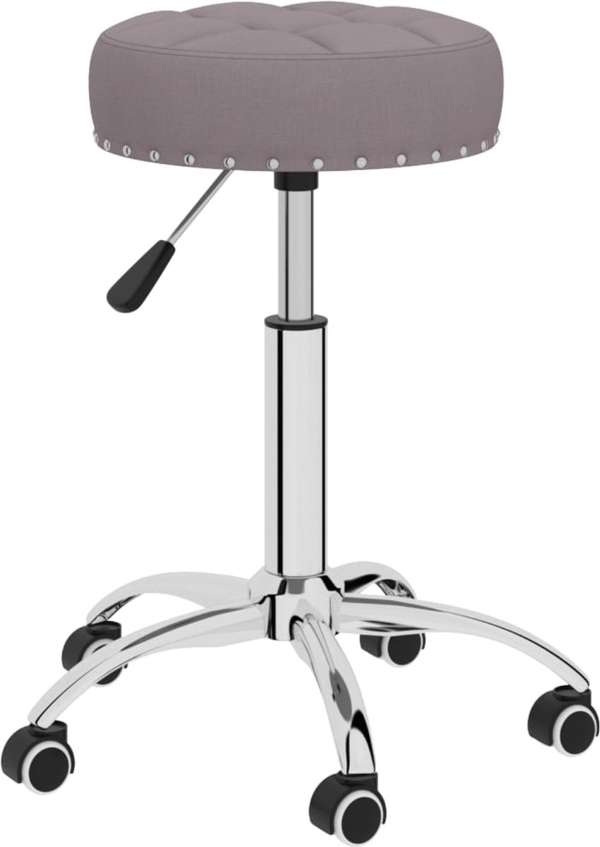 Vidaxl Eetkamerstoelen 2 St Draaibaar Stof Taupe