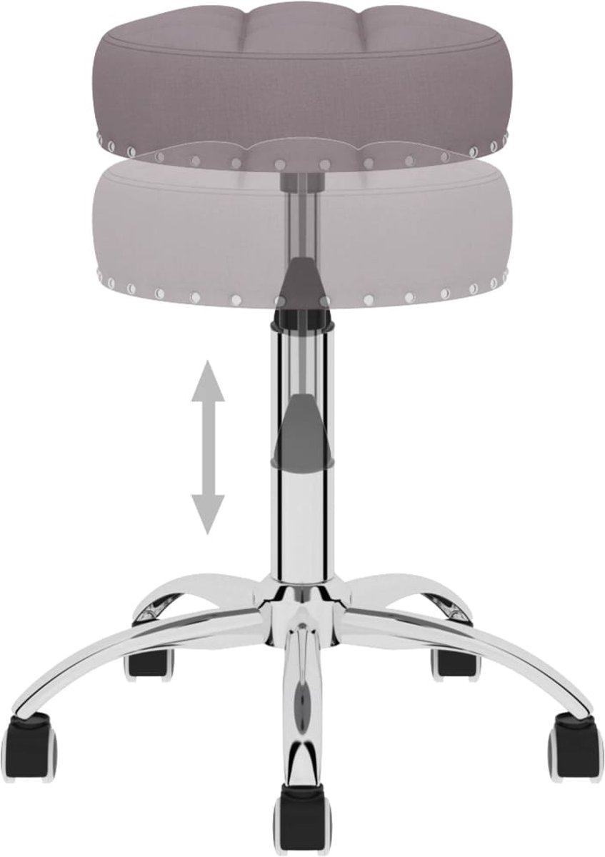 Vidaxl Eetkamerstoelen 2 St Draaibaar Stof Taupe