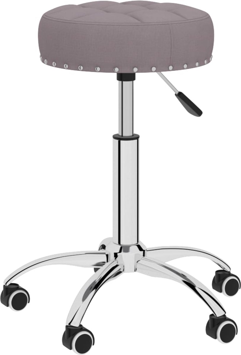 Vidaxl Eetkamerstoelen 2 St Draaibaar Stof Taupe