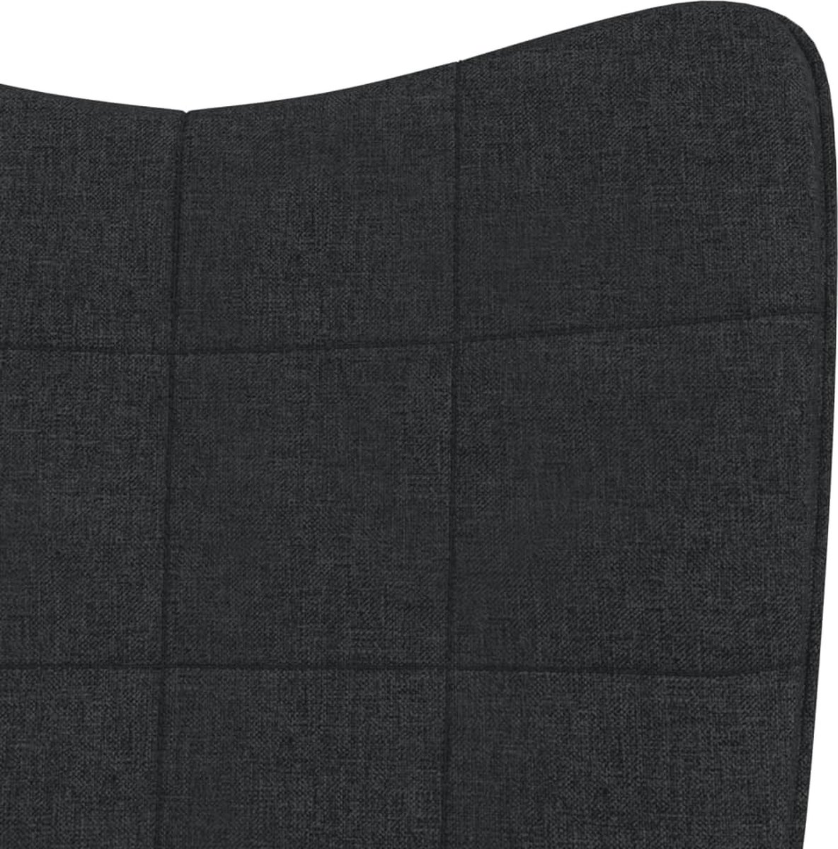 Vidaxl Schommelstoel Met Voetenbank Stof - Zwart