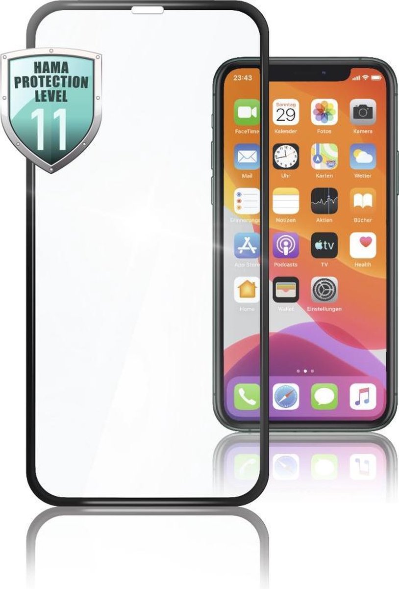 Hama 3d-full-screen-beschermglas Voor Apple Iphone 11 Pro Max Zwart