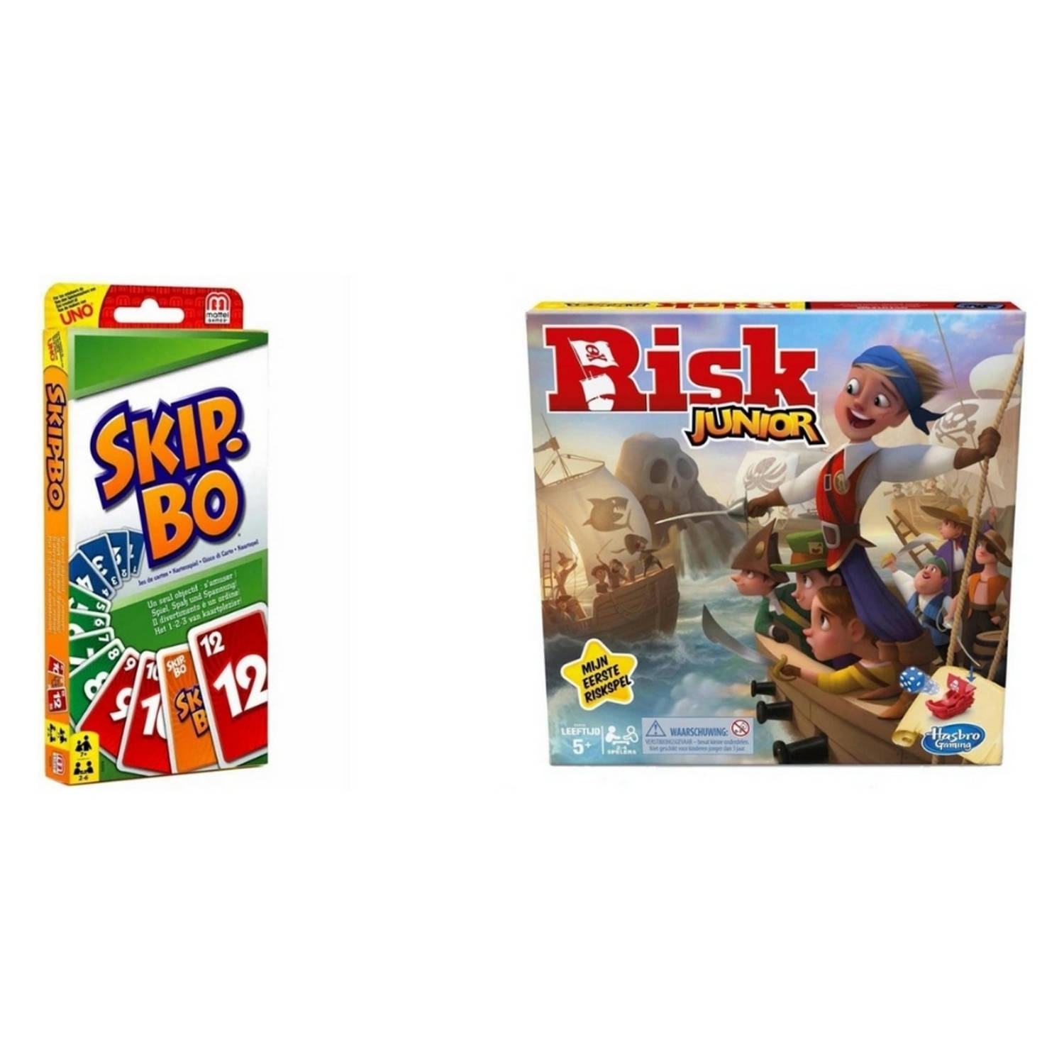 Hasbro Spellenbundel - 2 Stuks - Skip-bo & Risk Junior