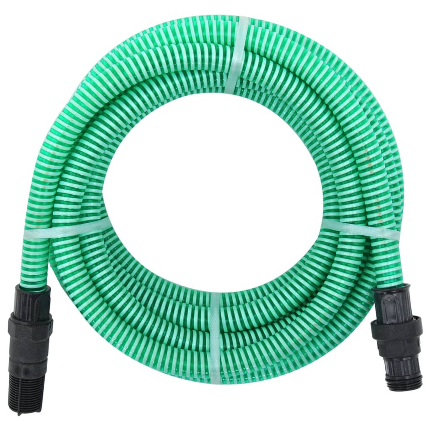 Vidaxl Zuigslang Met Pvc Koppelingen 7 M 22 Mm - Verde