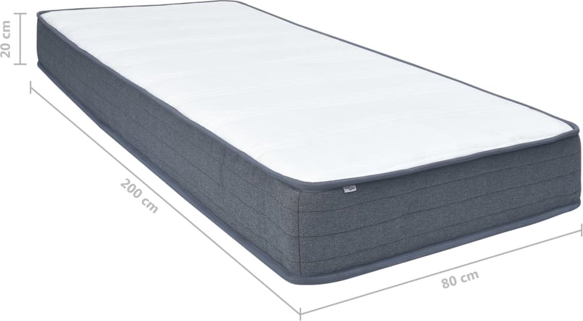 Vidaxl Boxspringmatras 200x80x20 Cm - Wit