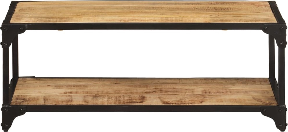 Vidaxl Salontafel 90x45x35 Cm Massief Ruw Mangohout - Marrón