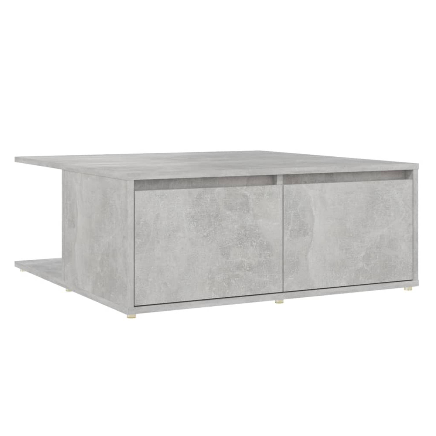 Vidaxl Salontafel 80x80x31 Cm Spaanplaat Beton - Grijs