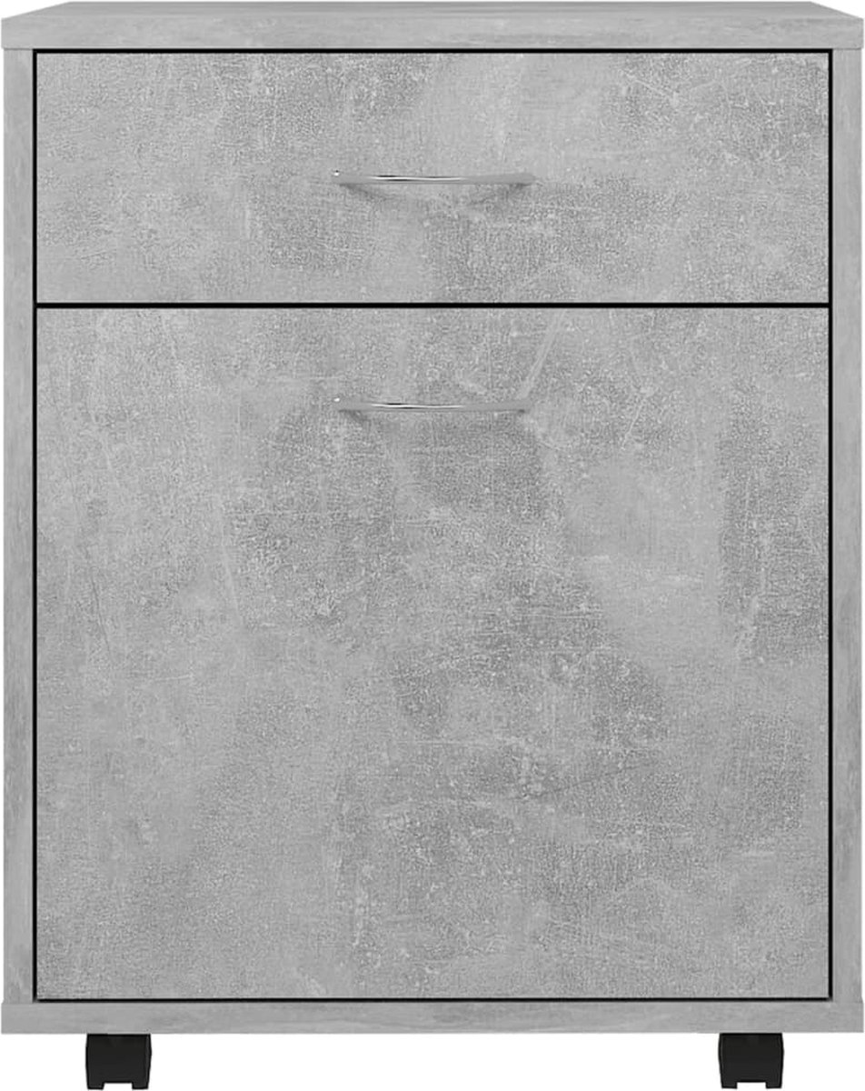 Vidaxl Kast Verrijdbaar 45x38x54 Cm Spaanplaat Beton - Grijs