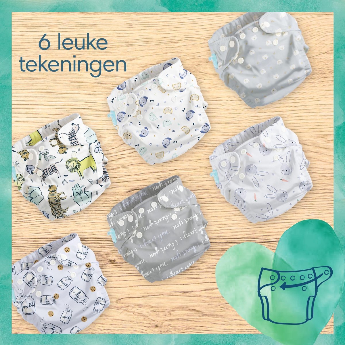 Pampers Hybride Wasbare Luierset Voor Baby's X15