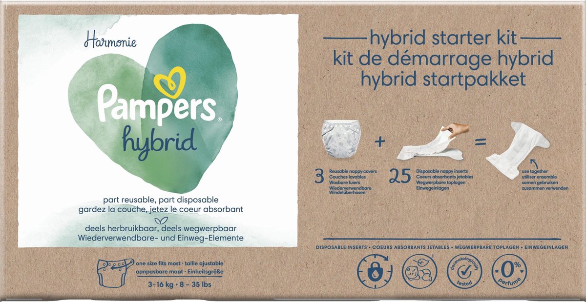 Pampers Hybride Wasbare Luierset Voor Baby's X15