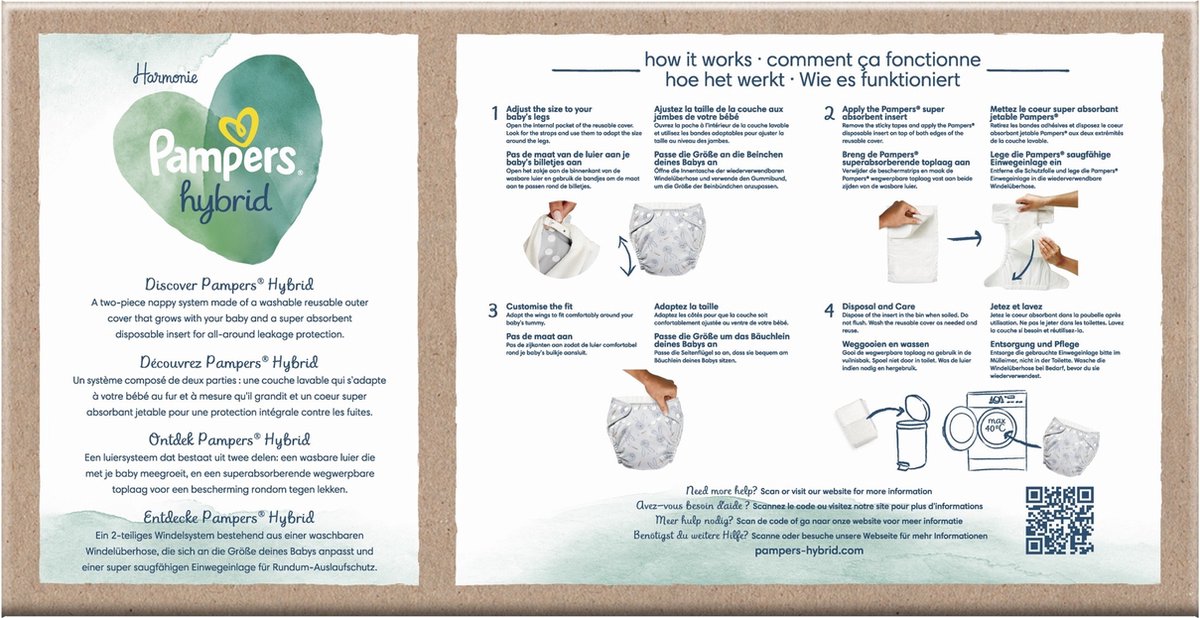 Pampers Hybride Wasbare Luierset Voor Baby's X15