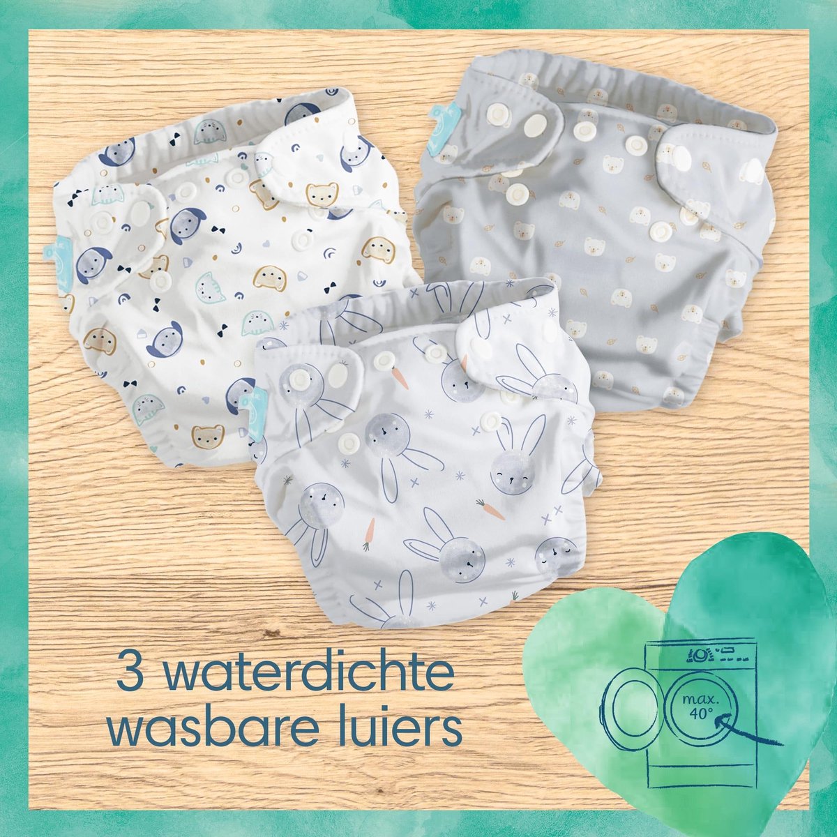 Pampers Hybride Wasbare Luierset Voor Baby's X15