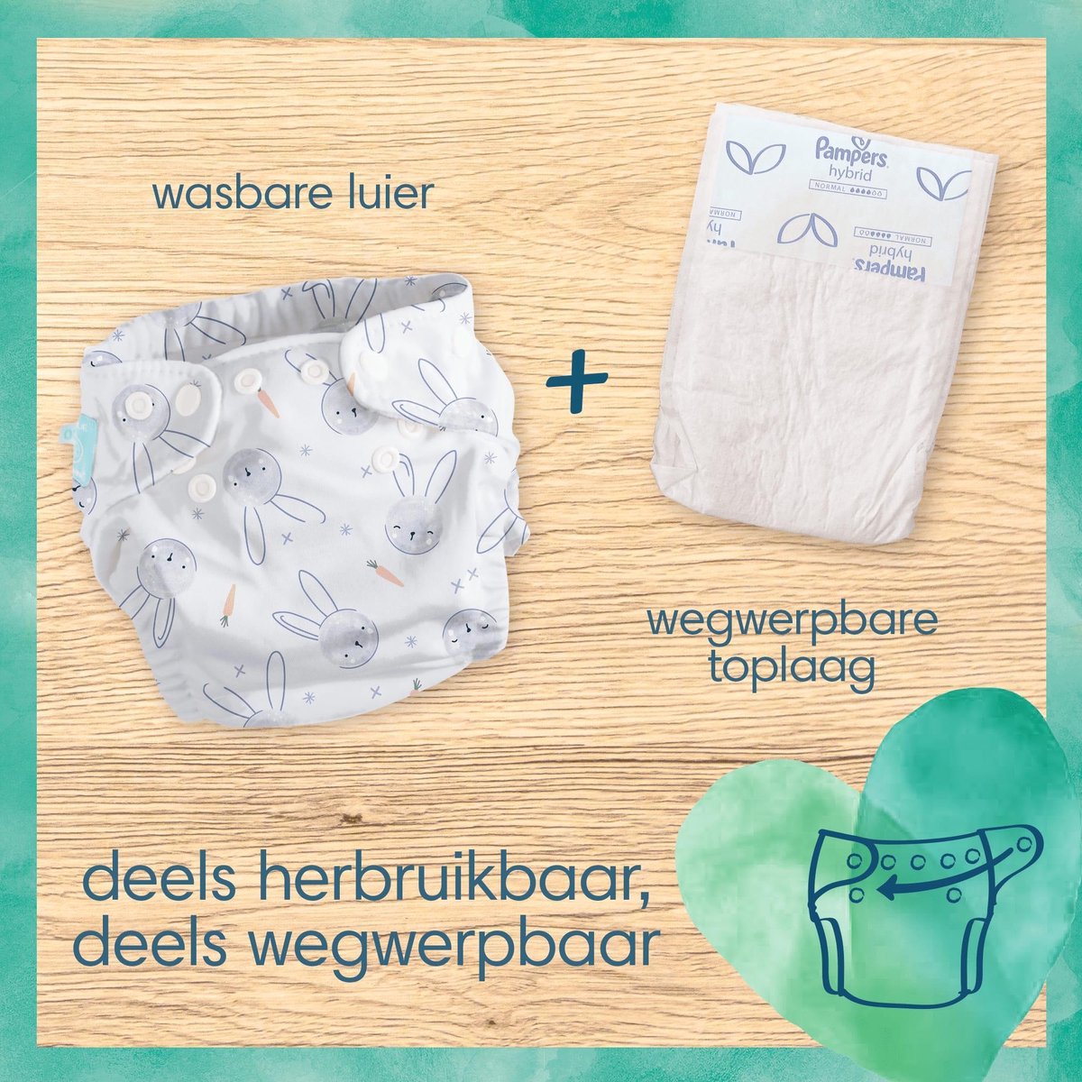 Pampers Hybride Wasbare Luierset Voor Baby's X15
