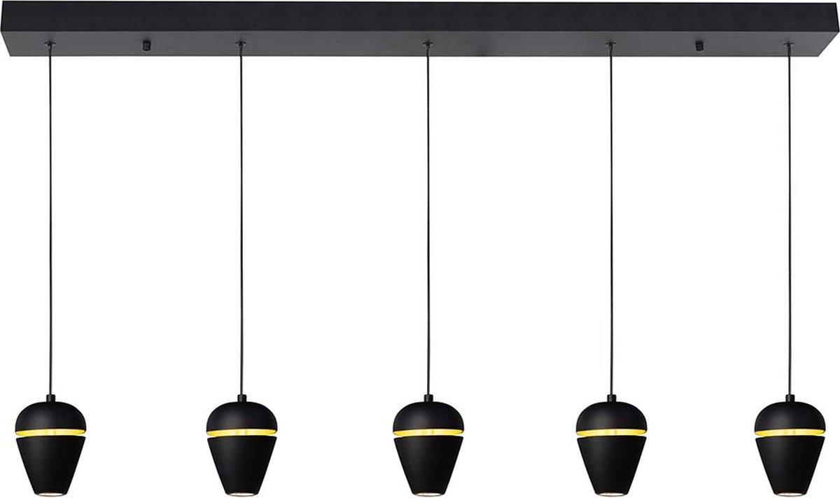 Highlight Hanglamp Kobe 5 Lichts L 110 Cm - Zwart