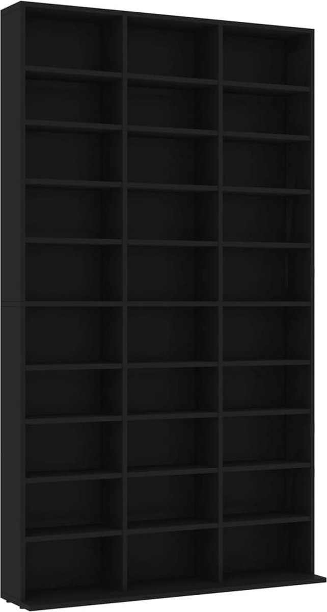 Vidaxl Cd-kast 102x23x177,5 Cm Spaanplaat - Zwart