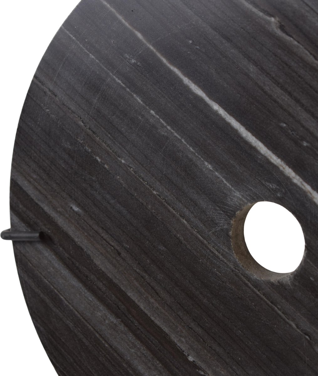 Loft42 Circle Ornament Op Voet Marmer Ø30cm - Zwart