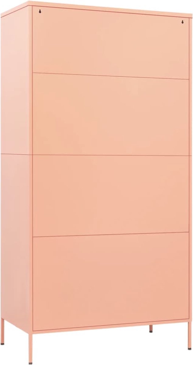 Vidaxl Kledingkast 90x50x180 Cm Staal - Roze