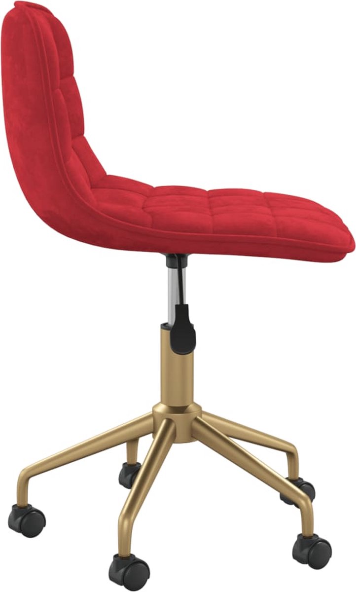 Vidaxl Eetkamerstoelen Draaibaar 2 St Fluweel Wijn - Rood