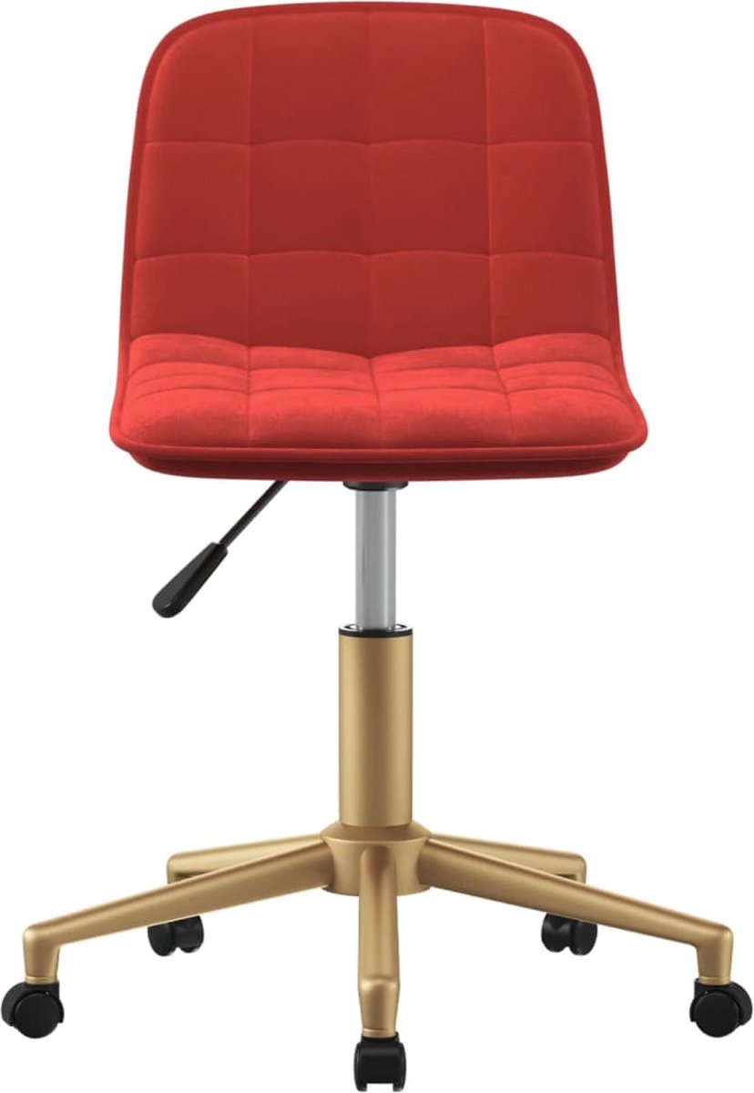 Vidaxl Eetkamerstoelen Draaibaar 2 St Fluweel Wijn - Rood