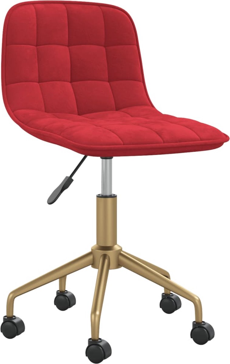 Vidaxl Eetkamerstoelen Draaibaar 2 St Fluweel Wijn - Rood