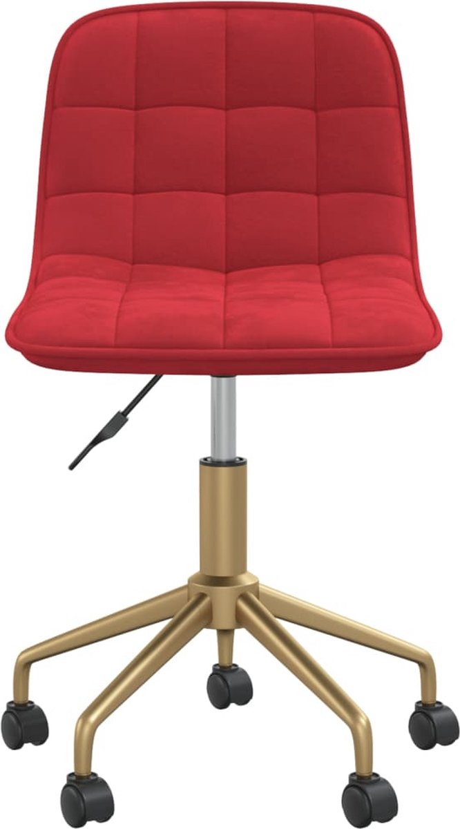 Vidaxl Eetkamerstoelen Draaibaar 2 St Fluweel Wijn - Rood