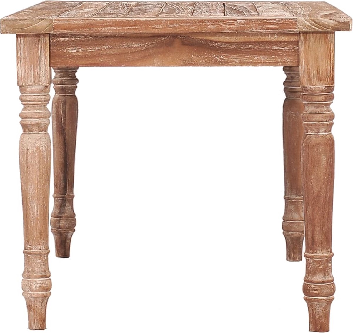 Vidaxl Salontafel Batavia 90x50x45 Cm Massief Teakhout Whitewash - Bruin