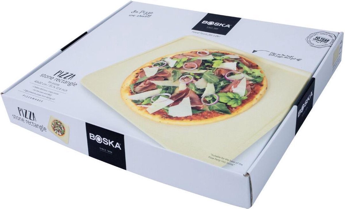Boska Pizzasteen Deluxe Rechthoek - Voor De Oven - Steenovenkwaliteit Pizza's - Luxe Opstaande Rand