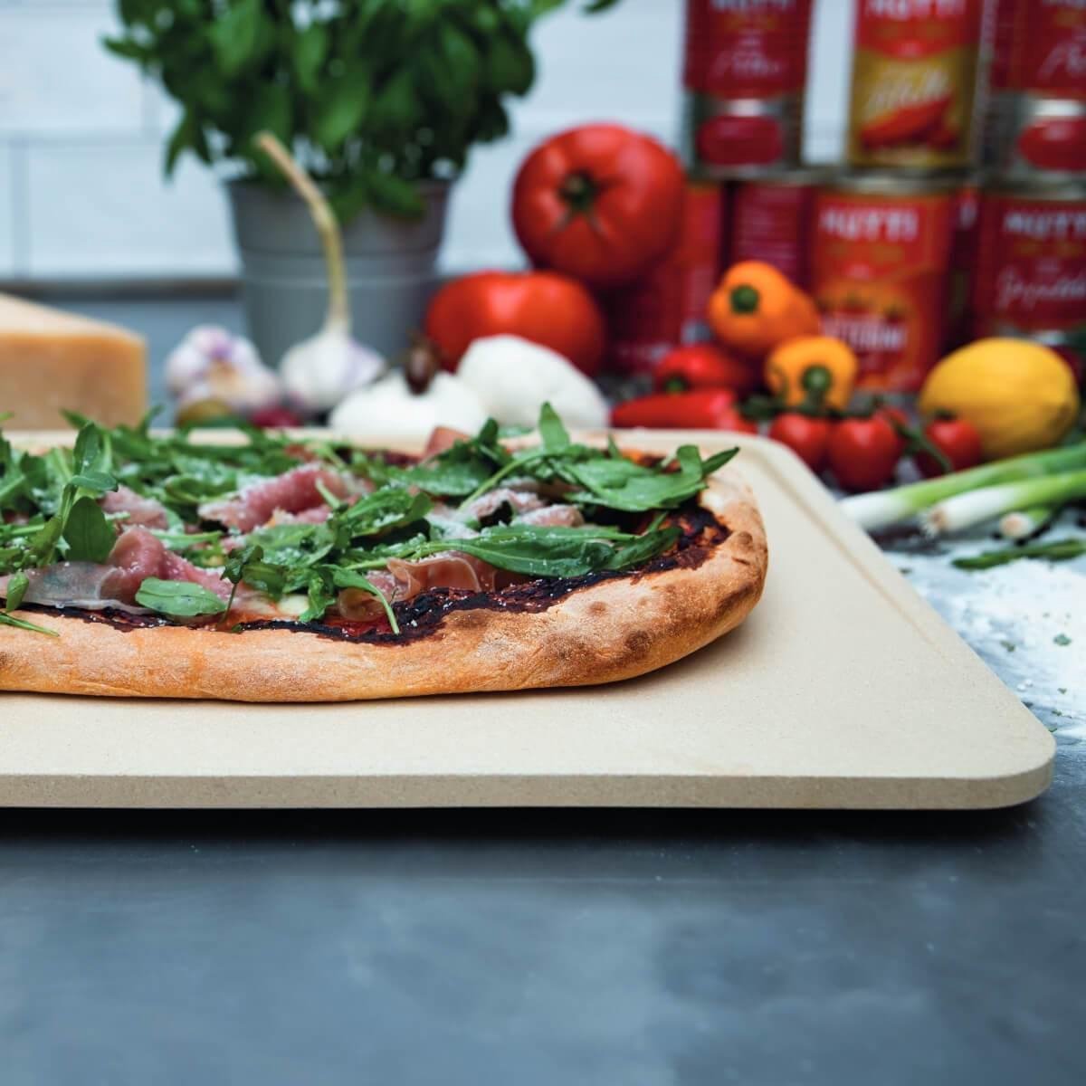 Boska Pizzasteen Deluxe Rechthoek - Voor De Oven - Steenovenkwaliteit Pizza's - Luxe Opstaande Rand