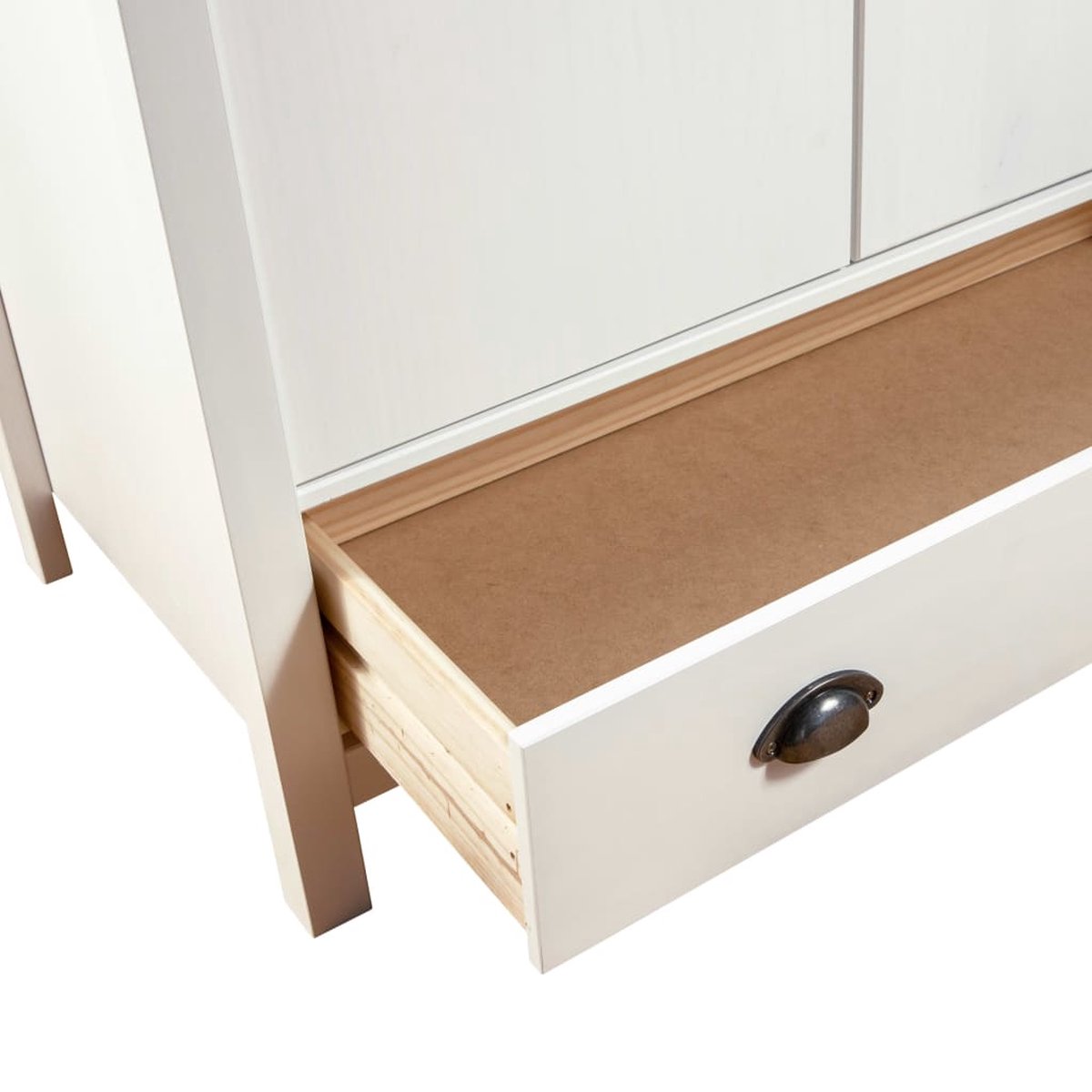 Vidaxl Kledingkast Met 2 Deuren Hill Range 89x50x170 Cm Grenenhout Wit