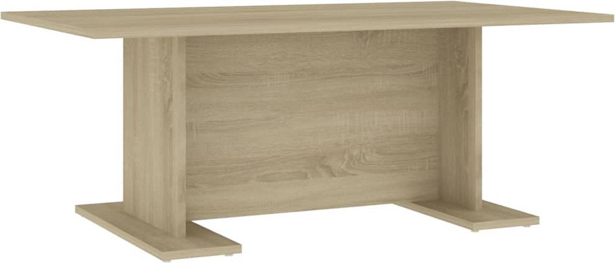 Vidaxl Salontafel 103,5x60x40 Cm Spaanplaat Wit En Sonoma Eikenkleurig